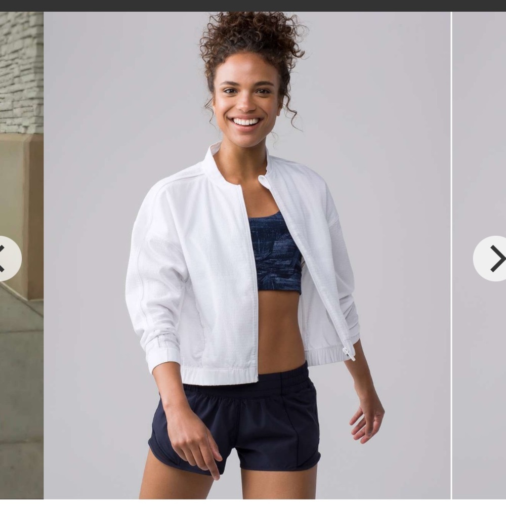 EUC- Lululemon- Pack Light Bomber Jacket- Size 12- White
